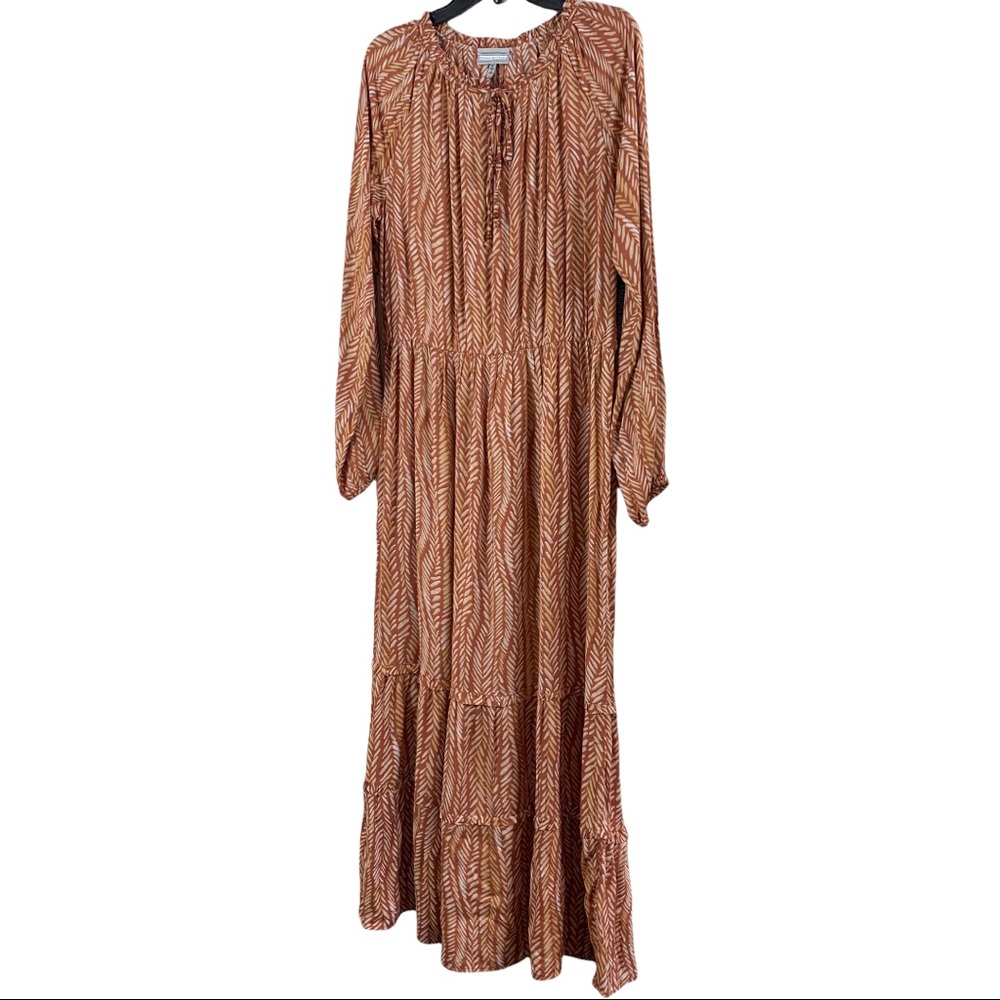 Allison Brittney long sleeve boho maxi dress